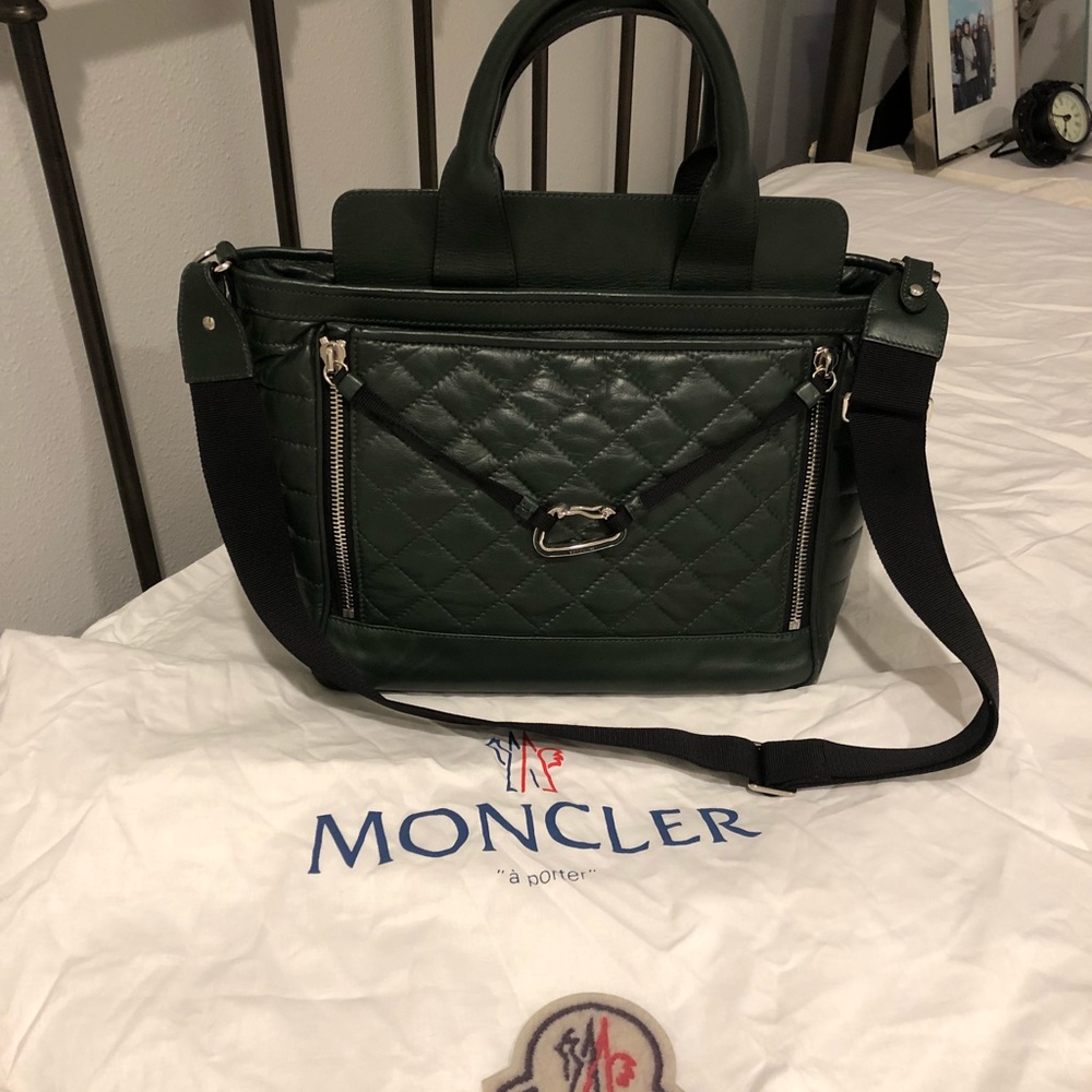 Authentic Moncler olive green bag